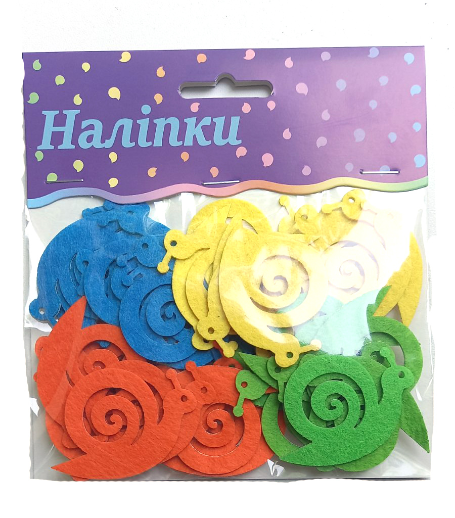 Набор наклейок из фетра "Улитка", НФ-04