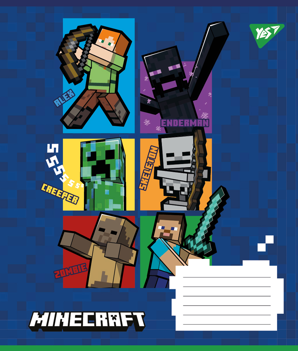 Зошит 12 кос. YES Minecraft. Hostile, 767211