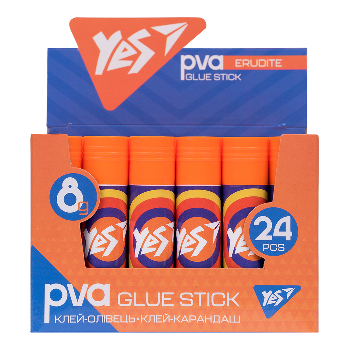 Клей-карандаш PVA, 8 г "Erudite", 320268 Yes 1