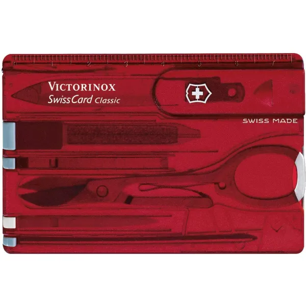 Ніж Swisscard 82*54*4 мм/10предм/червоний прозор. Vx07100.T