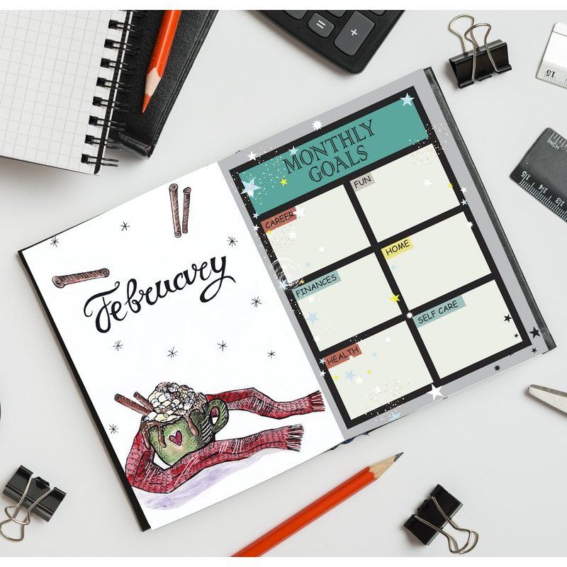 Щотижневик А5 128 стор. 80 г/м2 "Аrt weekly planner. Angel on the moon" (0150) 4