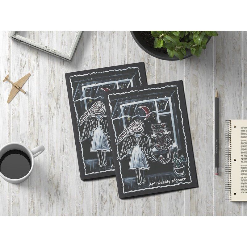 Щотижневик А5 128 стор. 80 г/м2 "Аrt weekly planner. Moonlight night" (0136)