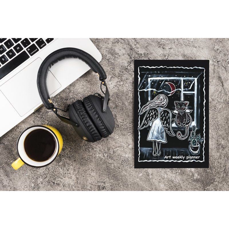 Щотижневик А5 128 стор. 80 г/м2 "Аrt weekly planner. Moonlight night" (0136) 1