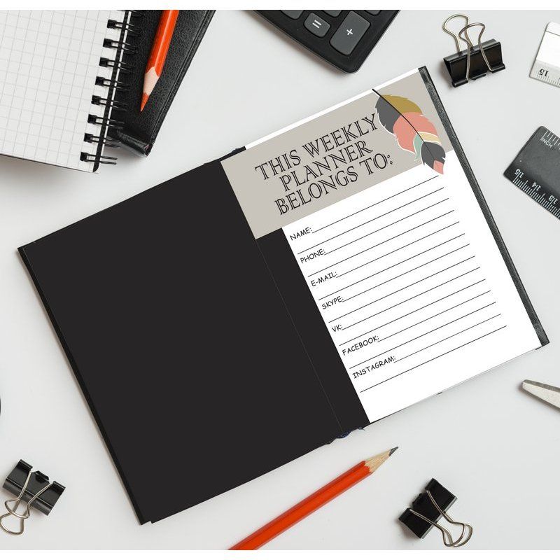Щотижневик А5 128 стор. 80 г/м2 "Аrt weekly planner. Moonlight night" (0136) 5