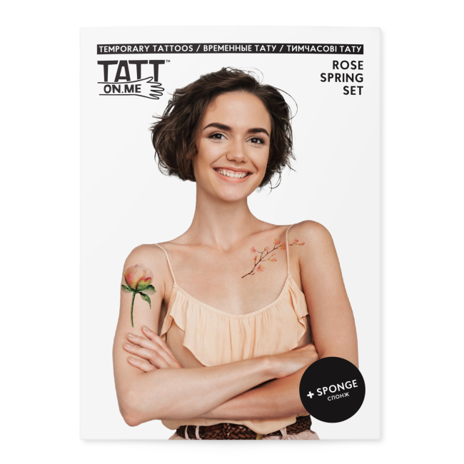 Временные тату "Rose Spring set", TATTon.me 1