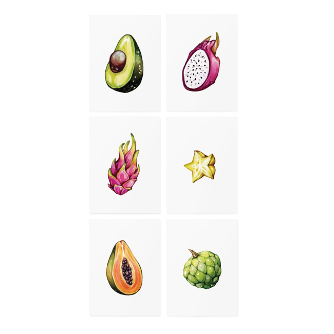 Временные тату "Tropical Fruits set", TATTon.me