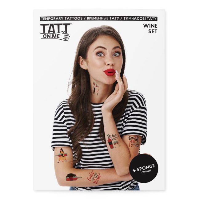 Временные тату "Wine set", TATTon.me 1