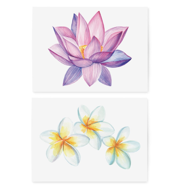 Тимчасові тату "Bali Flowers set", TATTon.me