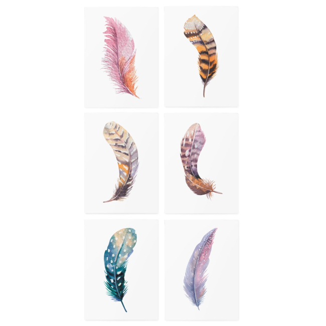 Тимчасові тату "Feather set", TATTon.me