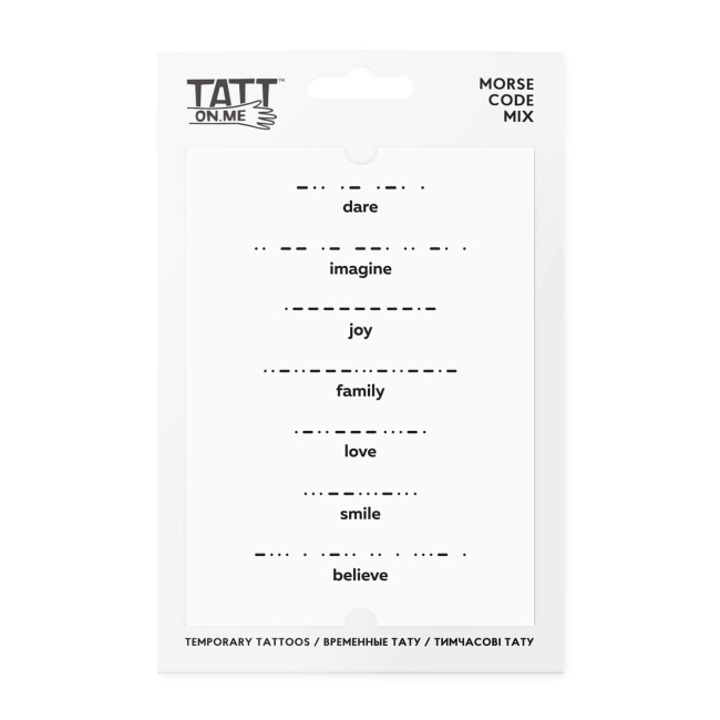 Тимчасові тату "Morse Code mix", TATTon.me 1