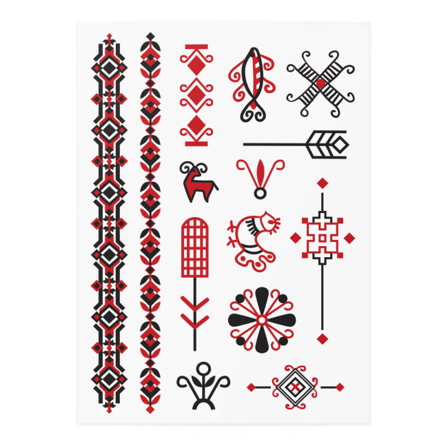 Тимчасові тату "Ornaments mix", TATTon.me