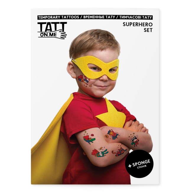 Тимчасові тату "Superhero set", TATTon.me 1
