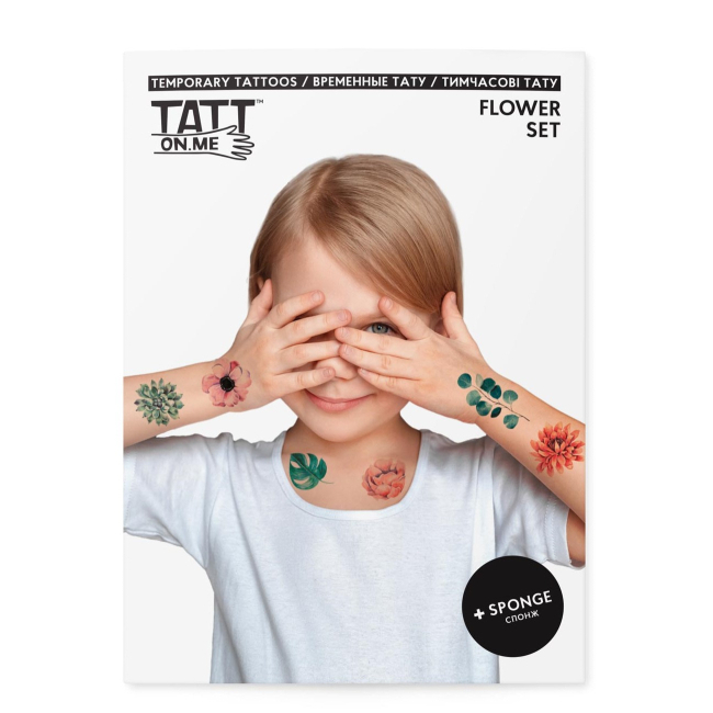 Временные тату "Flower set", TATTon.me 1