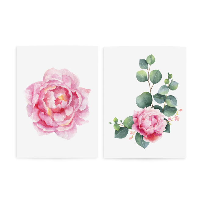 Временные тату "Peony Bloom set", TATTon.me