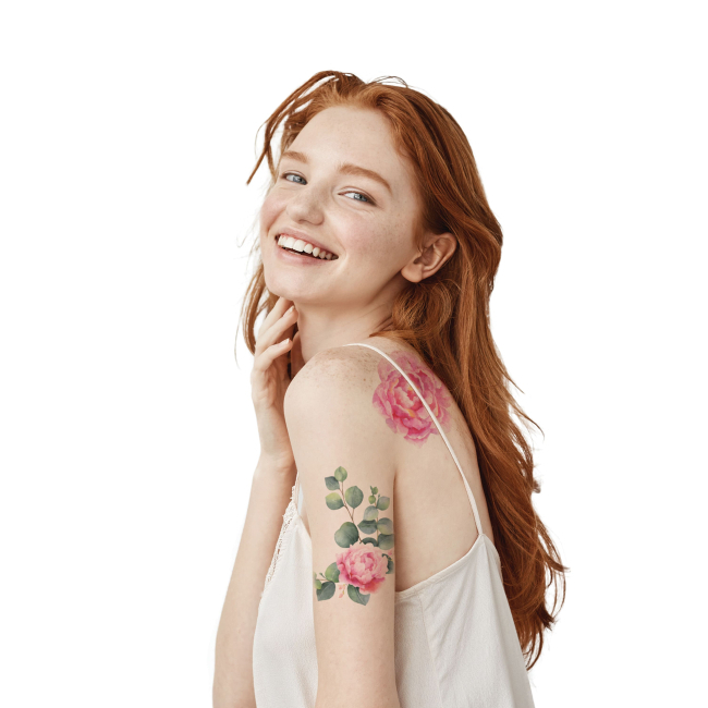 Временные тату "Peony Bloom set", TATTon.me 3