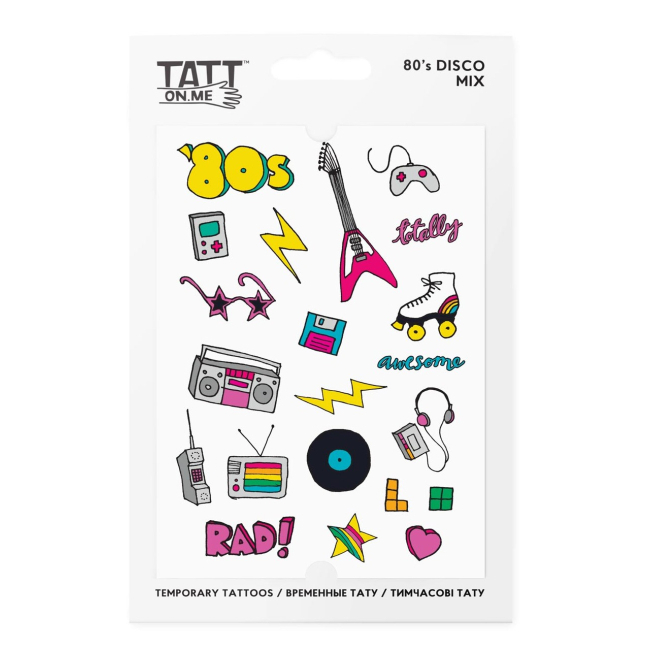 Временные тату "80s Disco mix", TATTon.me 1