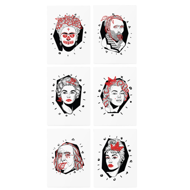Временные тату "Art Icons set", TATTon.me