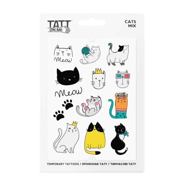 Временные тату "Cats mix", TATTon.me 1