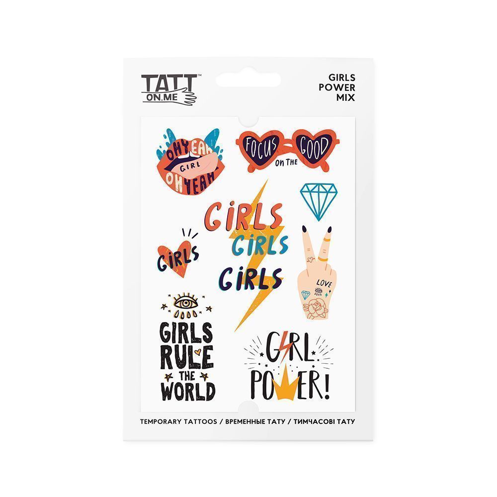 Временные тату "Girls Power mix", TATTon.me 1