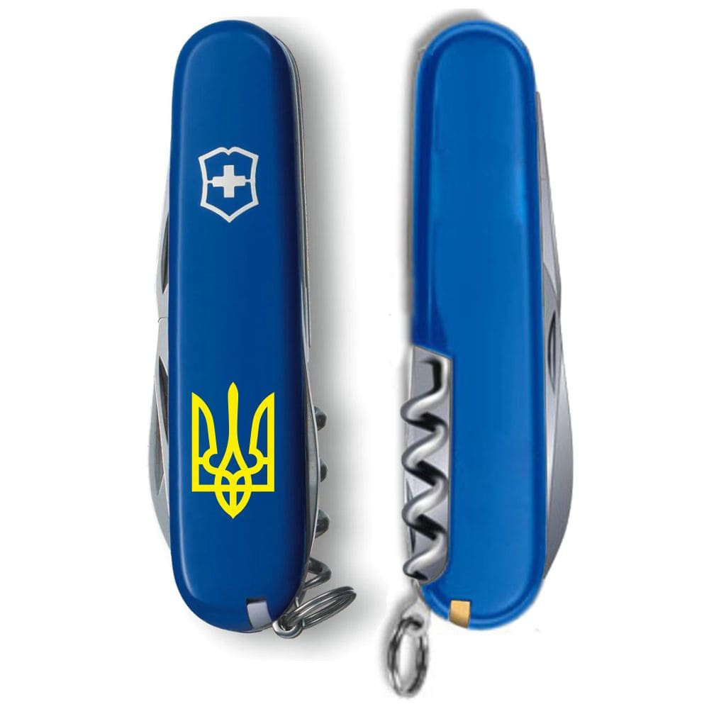 Ніж Victorinox Spartan Ukraine 91мм/12функ/син /Тризуб жовт. Vx13603.2_T0018u 1
