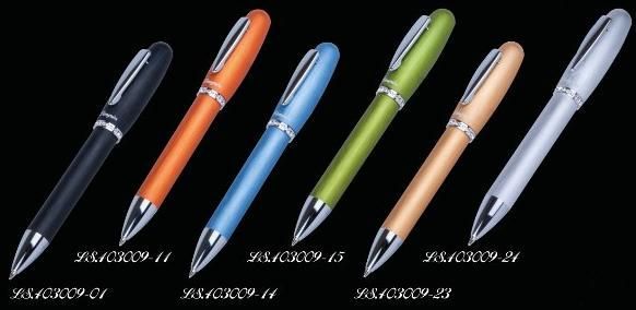 Ручка кулькова "Charm" з кристалами Swarovski, салатовий, в подарунковому футлярі, LS.403009-15 1