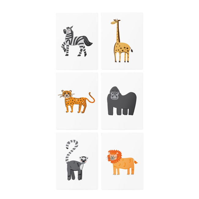 Временные татуировки с дополненной реальностью "African animals AR set", TATTon.me