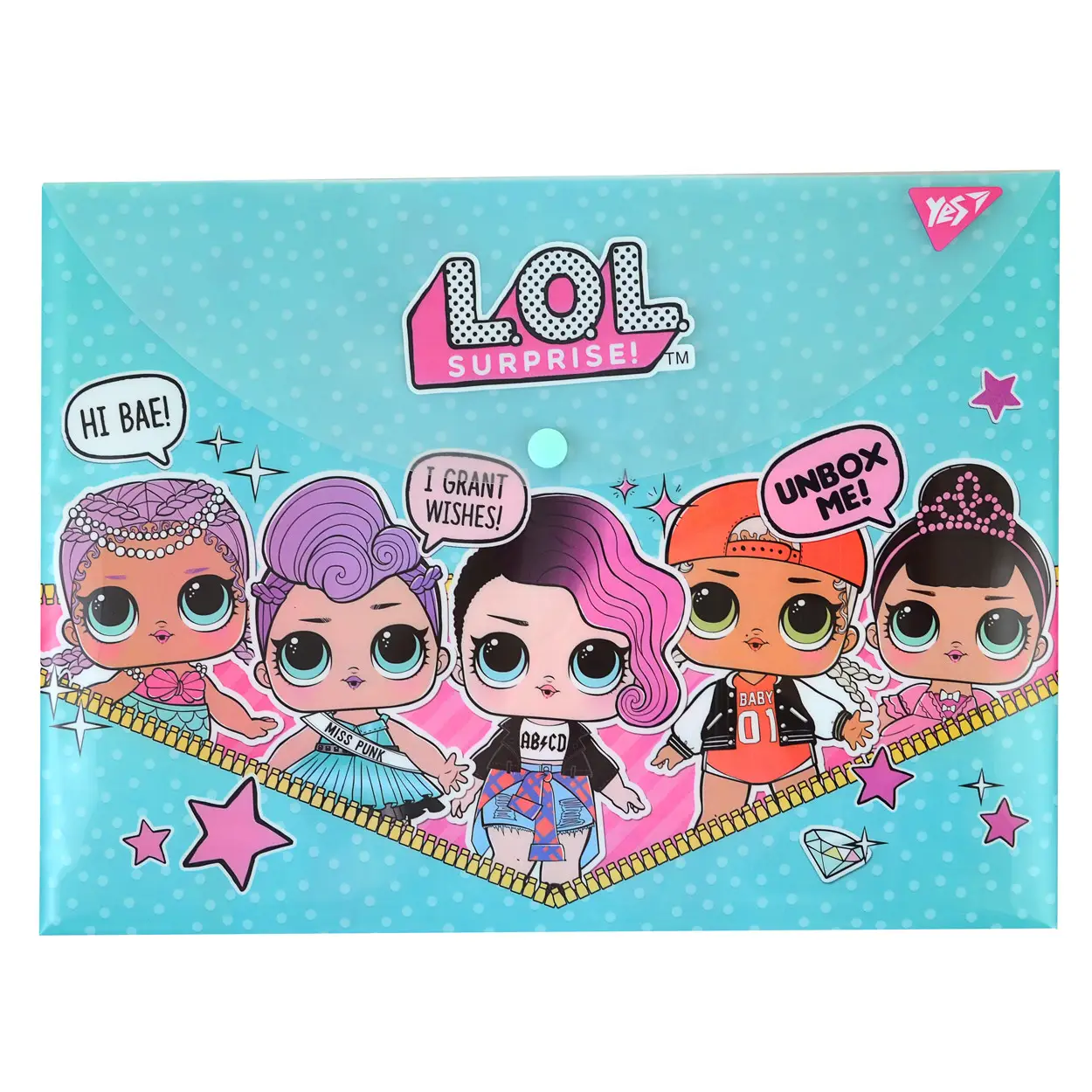 Папка-конверт на кнопці А4 "LOL Sweety", 491732 Yes
