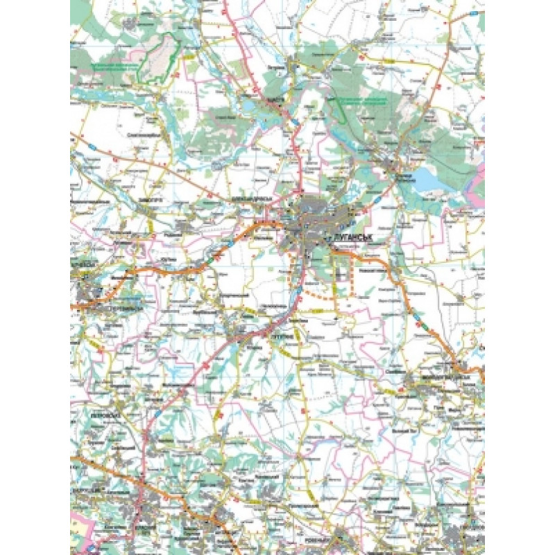 Карта автодорог Луганская область, м б 1: 250000, (у) 1976 1