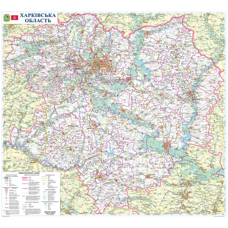 Карта п/а Харьковская область, м-б 1:335 000, (у) 7179 1