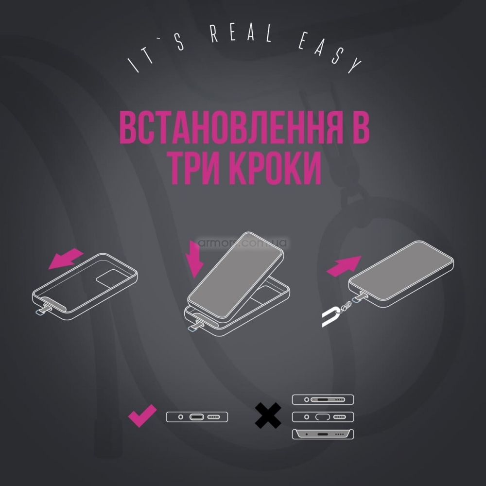 Ремінець для смартфона ArmorStandart Rope Black Unicorn with Dark holder, ARM76095 4