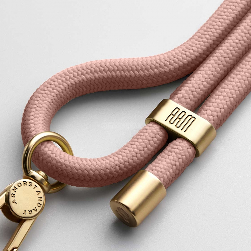 Ремінець для смартфона ArmorStandart Rope Gold Rose with Clear holder, ARM67203