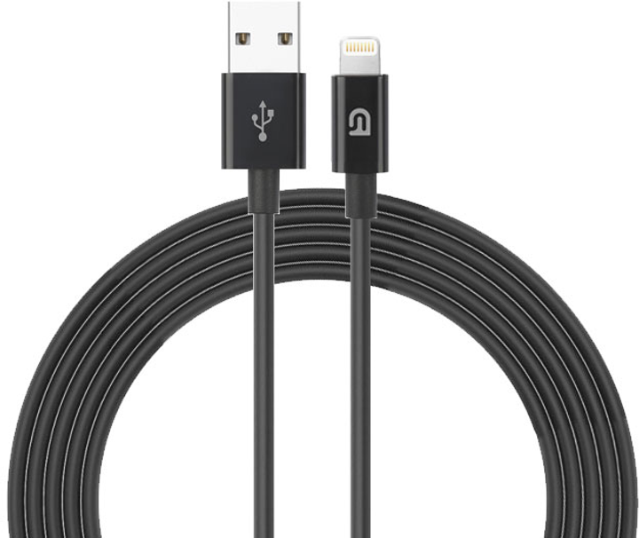 Кабель ArmorStandart AMD818BL Lightning to USB Cable 1.2m black, ARM64373
