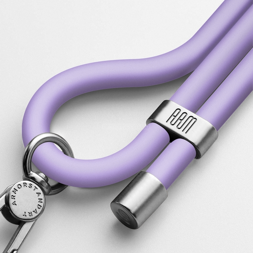 Ремінець для смартфона ArmorStandart Silicone Rope Titanium Violet with Grey holder, ARM76274