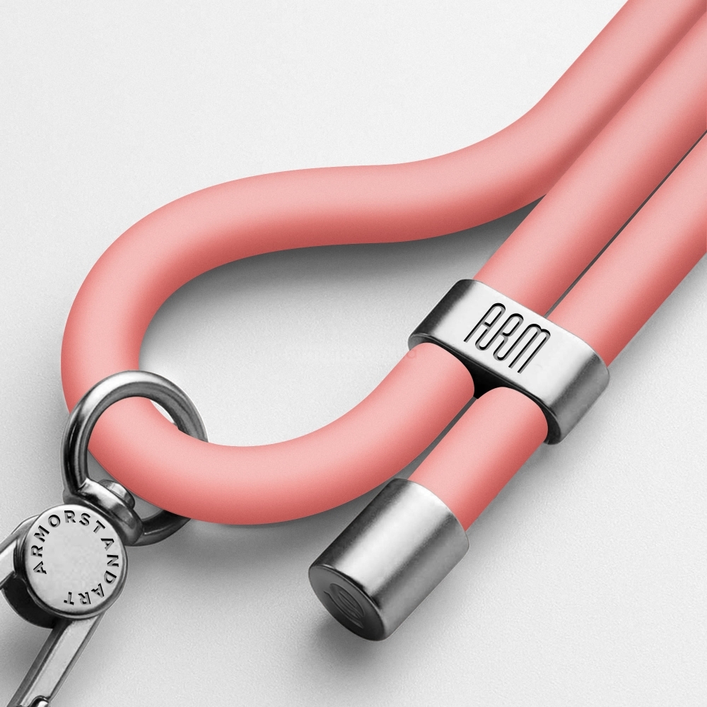 Ремешок для смартфона ArmorStandart Silicone Rope Titanium Pink with Grey holder, ARM76275