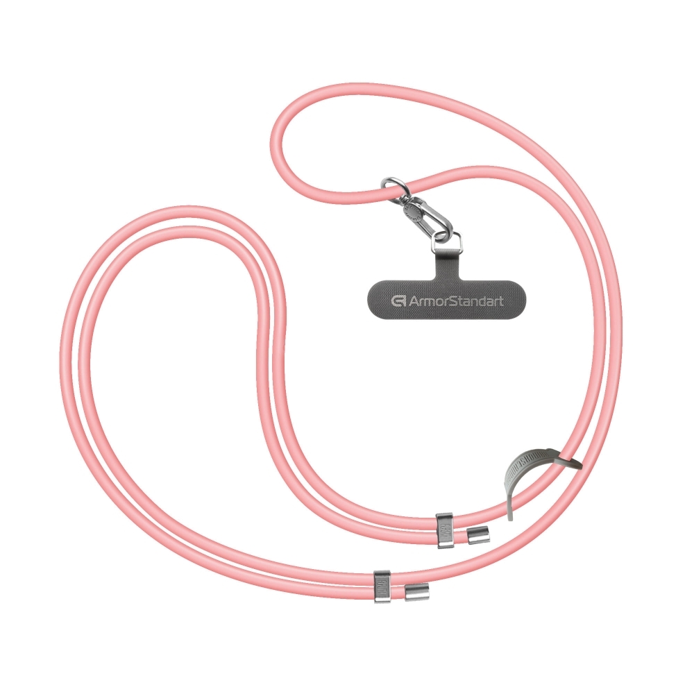 Ремешок для смартфона ArmorStandart Silicone Rope Titanium Pink with Grey holder, ARM76275 1