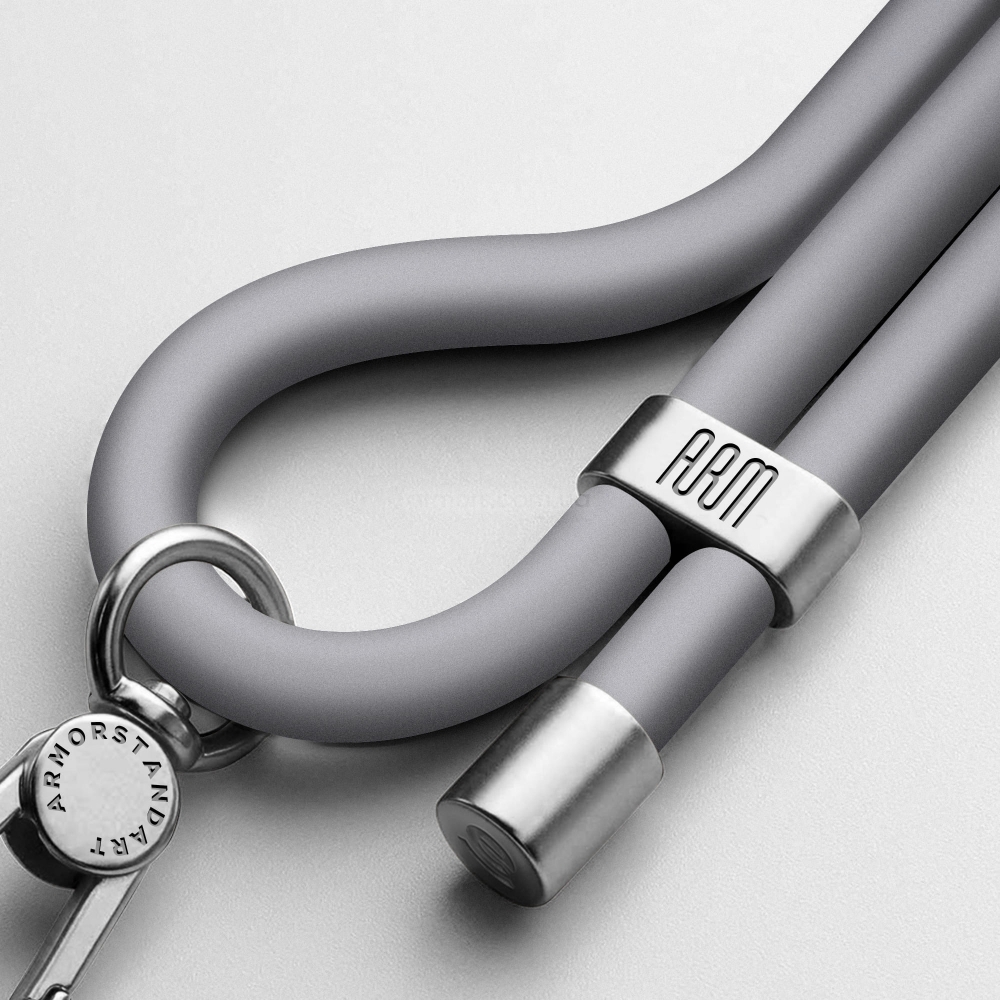 Ремешок для смартфона ArmorStandart Silicone Rope Titanium Grey with Grey holder, ARM76276