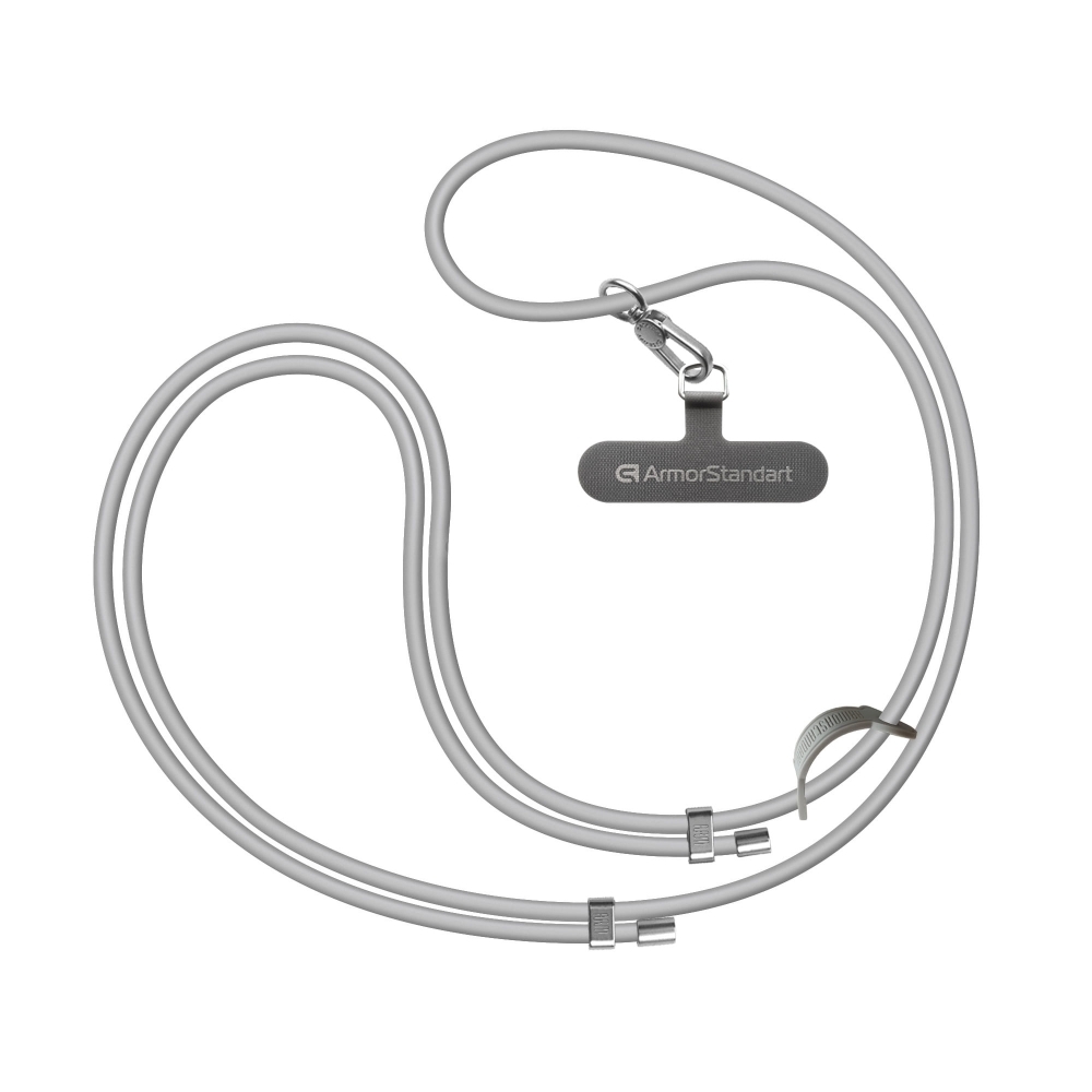 Ремешок для смартфона ArmorStandart Silicone Rope Titanium Grey with Grey holder, ARM76276 1