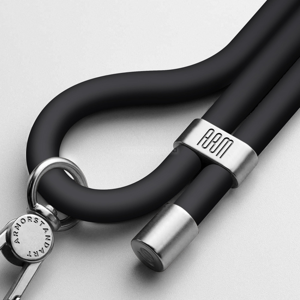 Ремешок для смартфона ArmorStandart Silicone Rope Titanium Black with Grey holder, ARM76273