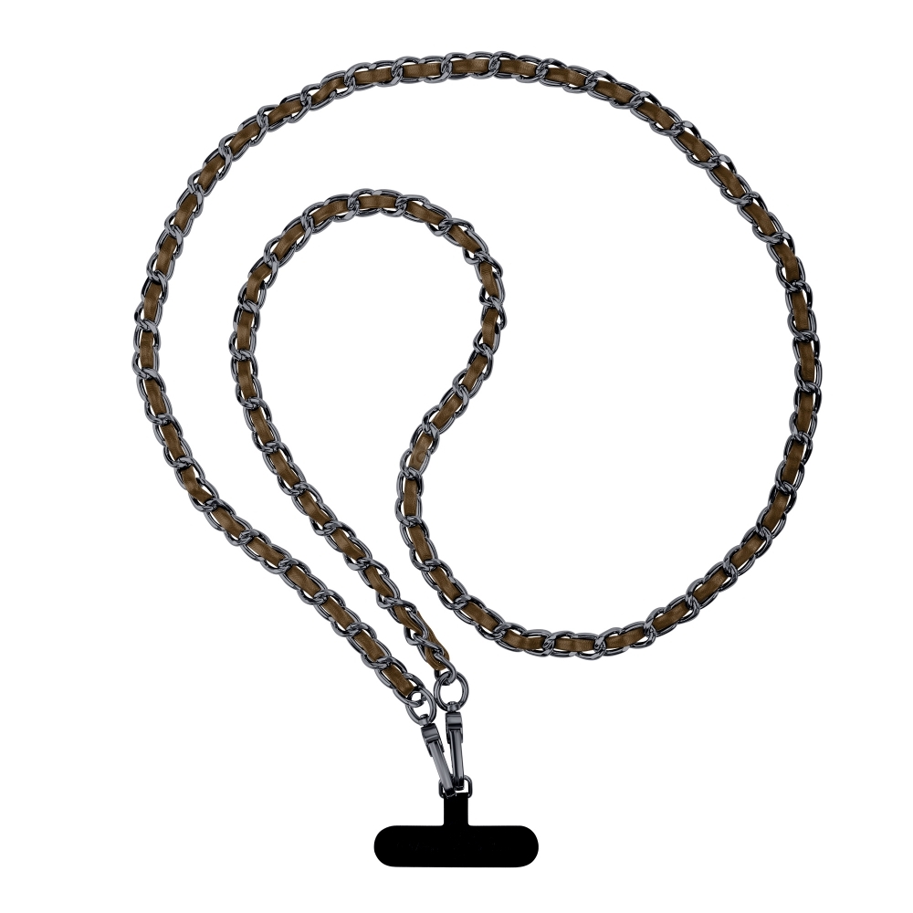 Ремешок для смартфона ArmorStandart Chain link Aged Ruthenium with Brown Leather, ARM77036
