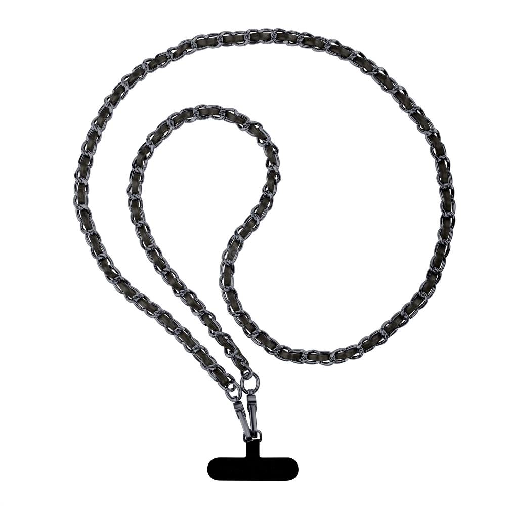 Ремешок для смартфона ArmorStandart Chain link Aged Ruthenium with Black Leather, ARM77035