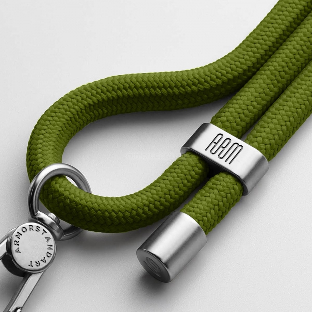 Ремешок для смартфона ArmorStandart Rope Titanium Moss with Clear holder, ARM76100