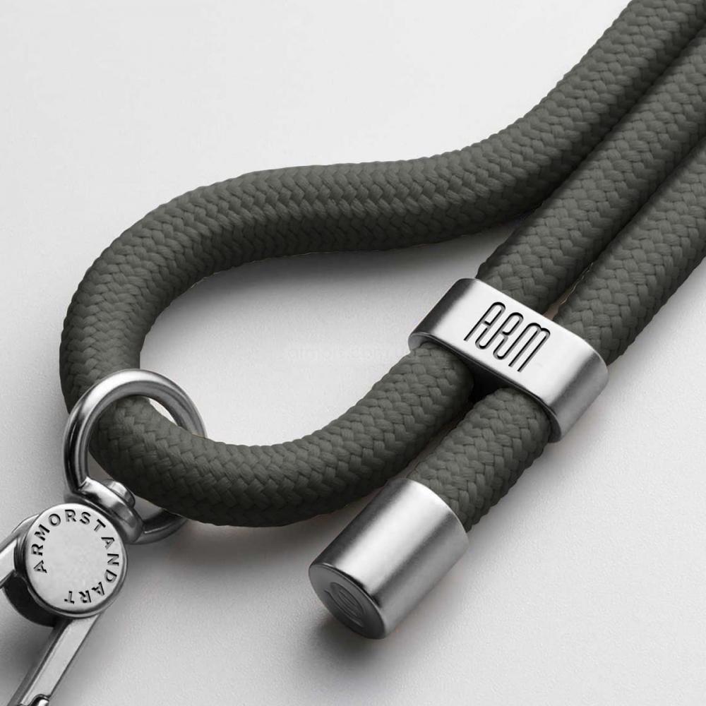 Ремешок для смартфона ArmorStandart Rope Titanium Grey with Clear holder, ARM76099