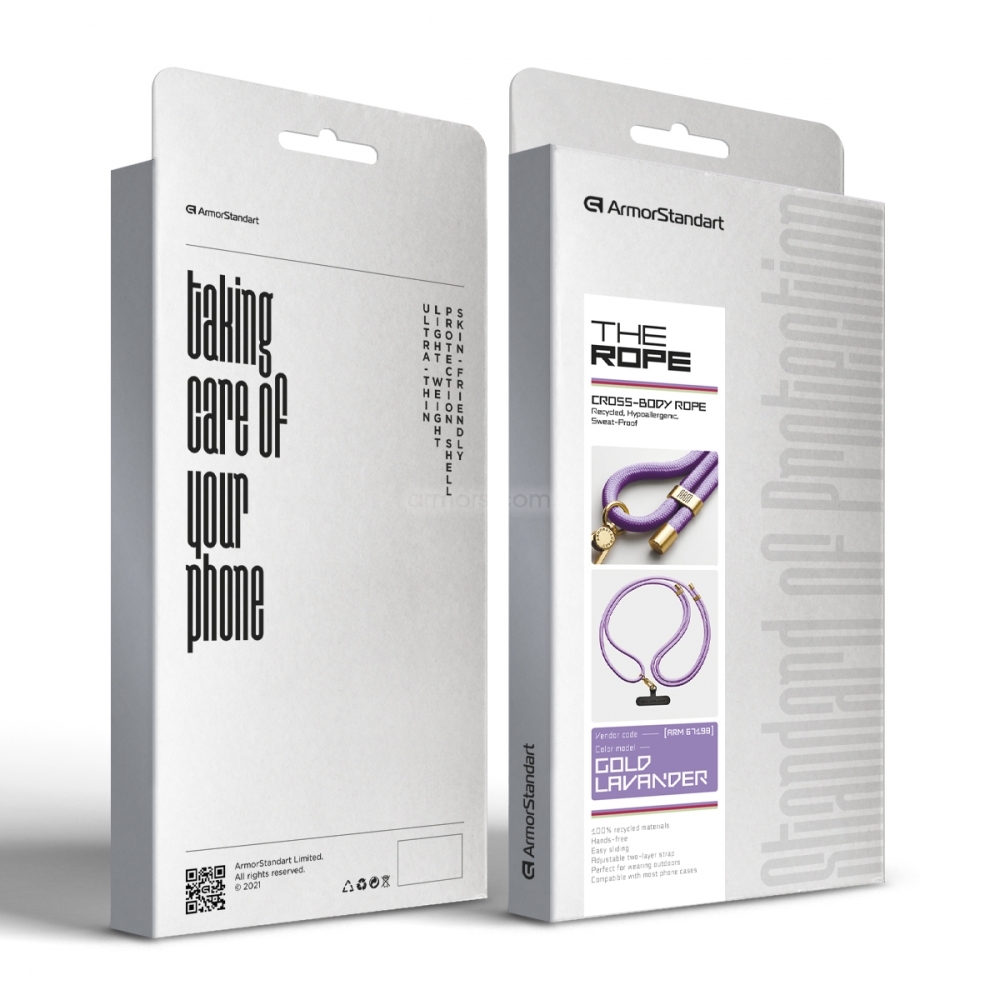 Ремешок для смартфона ArmorStandart Rope Gold Lavander with Dark holder, ARM67198 5