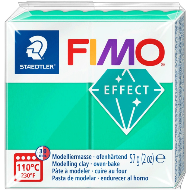 Пластика Effect, Зеленая полупрозрачная, 57г, Fimo