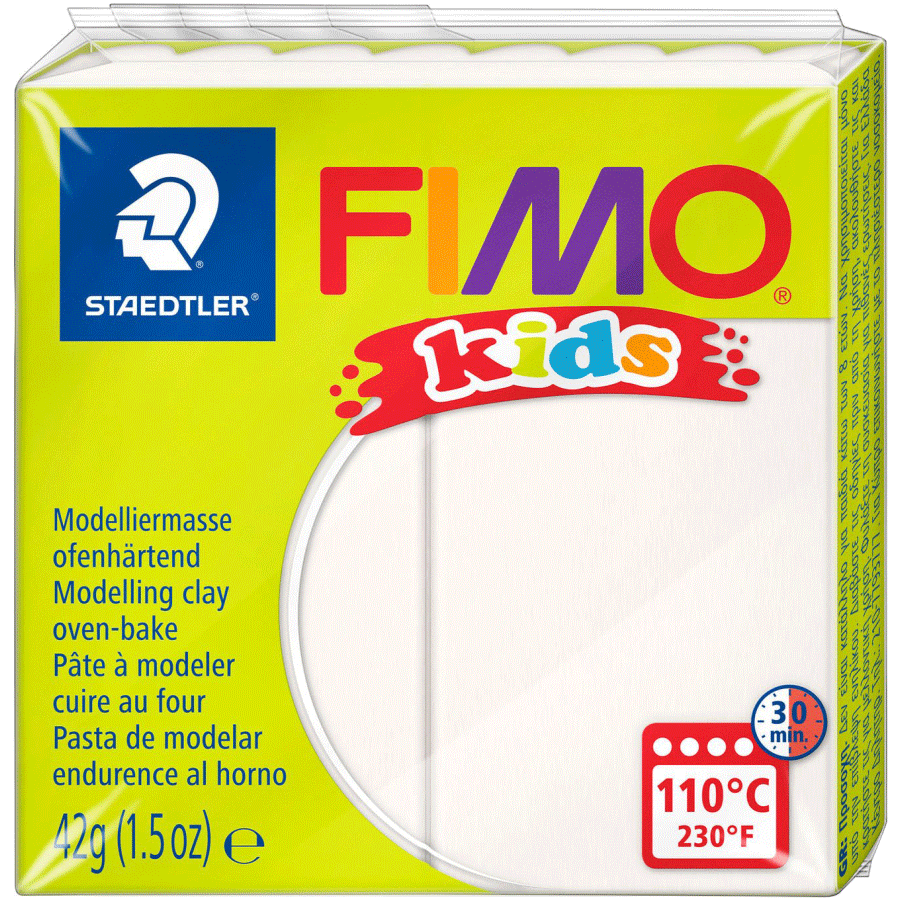 Пластика Fimo kids, белая, 42 г