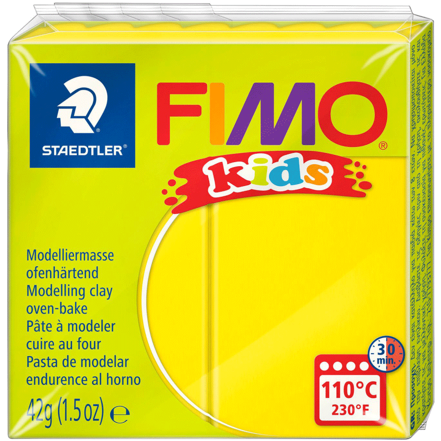Пластика Fimo kids, желтая, 42 г