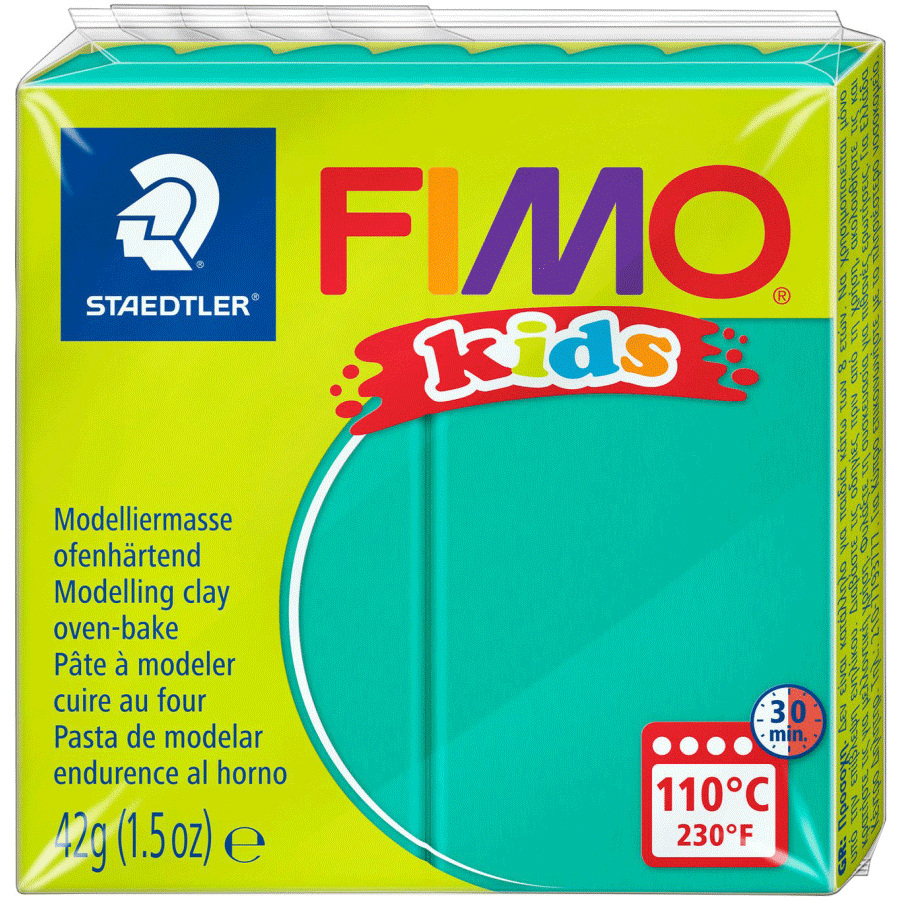 Пластика Fimo kids, зеленая, 42 г