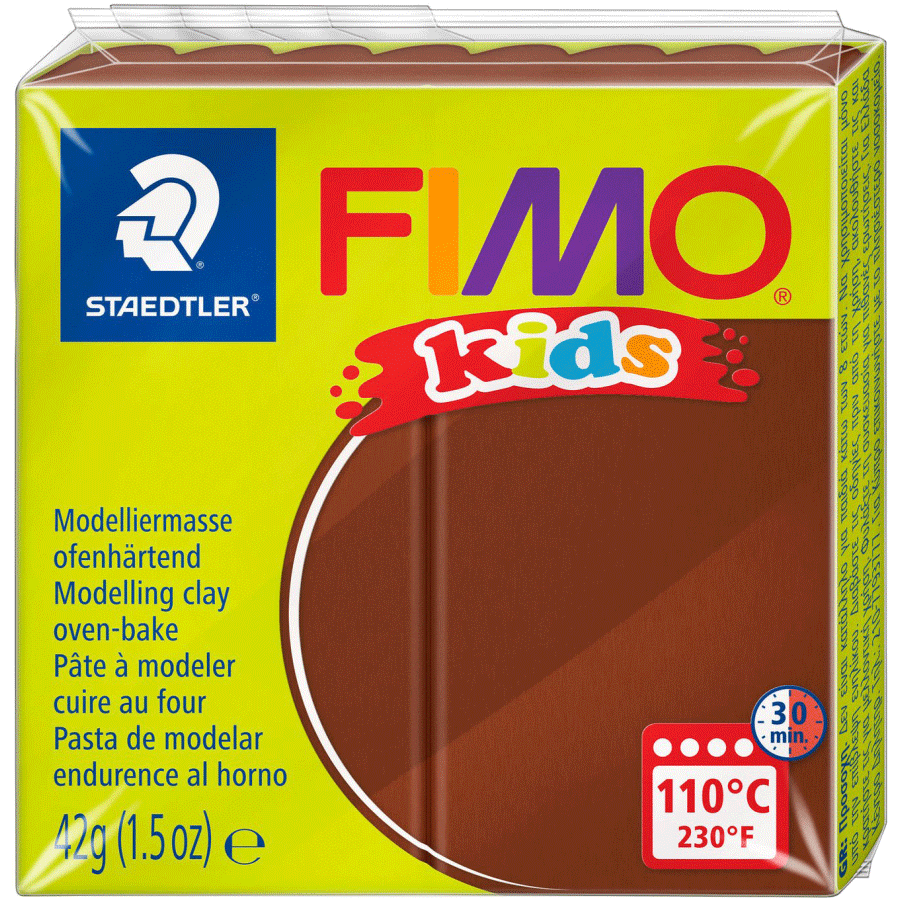 Пластика Fimo kids, коричневая, 42 г