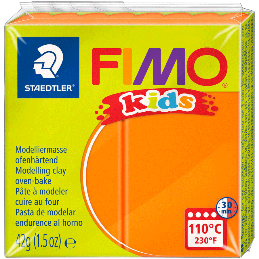 Пластика Fimo kids, оранжевая, 42 г
