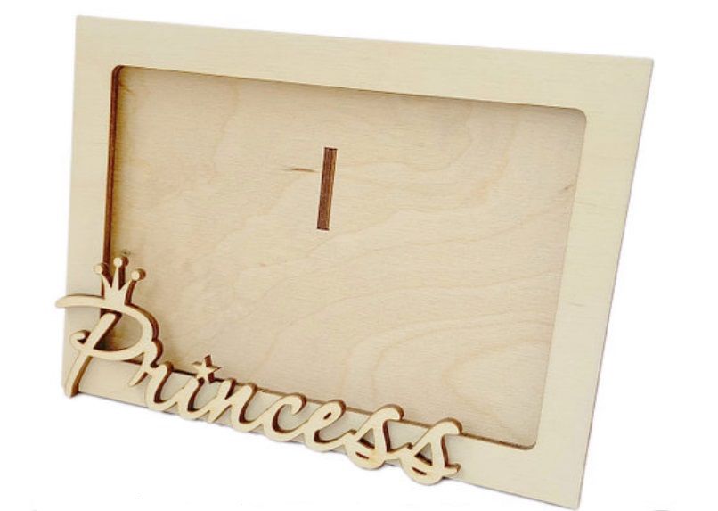Заготовка из фанеры Фоторамка "Princess", 100907 ArtBober